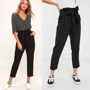 Maje Paris Black Paper Bag Pants